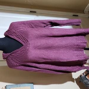 Plum hooded sweater